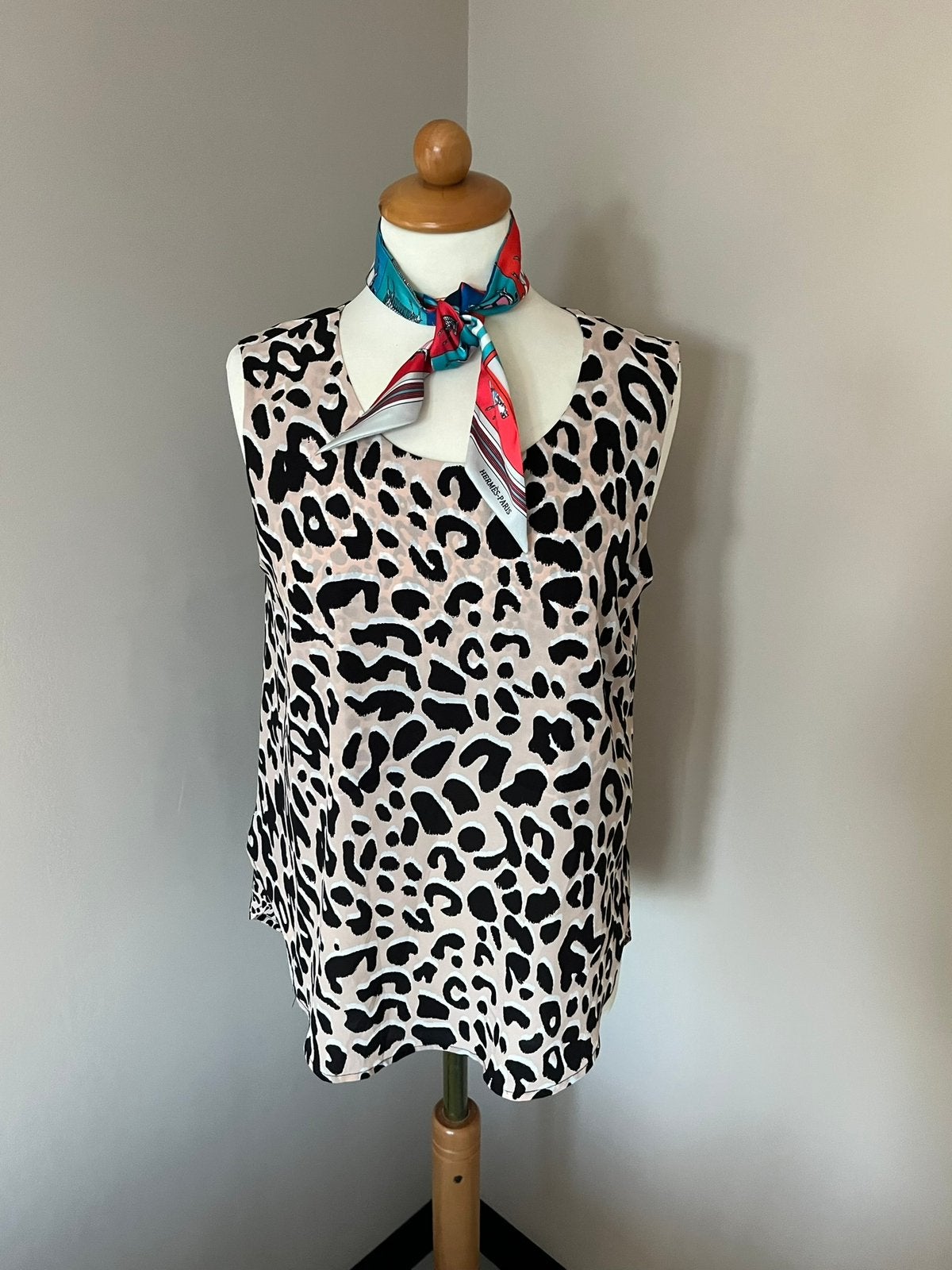 🩷 Supertrash top panterprint lichtroze/beige zwart 38, Maat 38/40 (M), Ophalen of Verzenden, Zo goed als nieuw, Roze