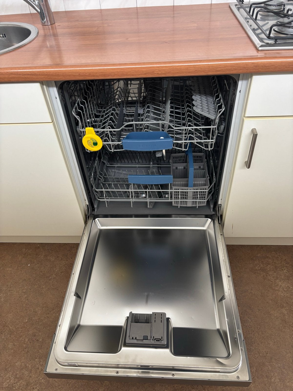 Complete keukenblok met Bosch apparatuur, Huis en Inrichting, Ophalen, Gebruikt, Wit, Enkelwandige keuken