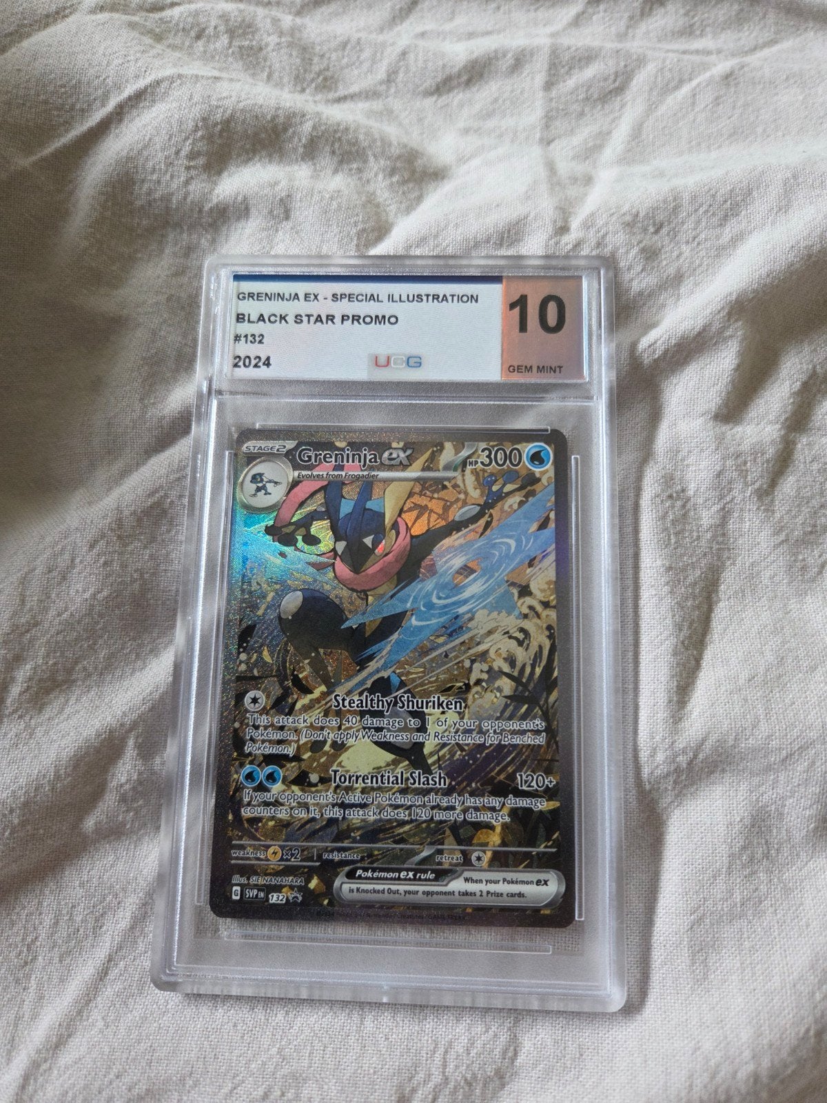 Greninja 132 UCG 10 - Pokémon Kaart Gem Mint, Ophalen of Verzenden, Nieuw, Losse kaart