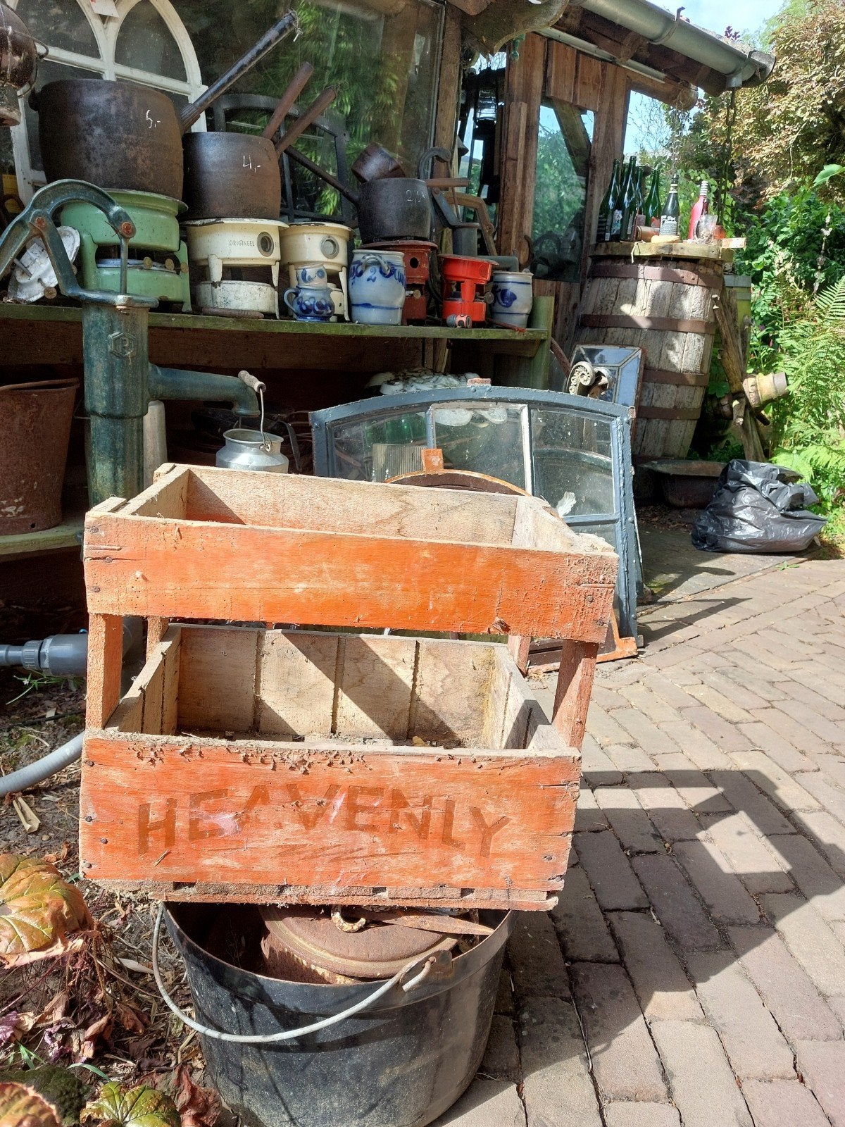 Leuk houten kratje, Antiek en Kunst, Curiosa en Brocante, Ophalen of Verzenden