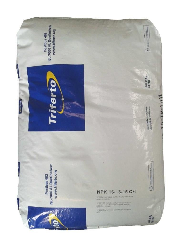 Kunstmest NPK 15+15+15 25kg, Ophalen of Verzenden, Kunstmest