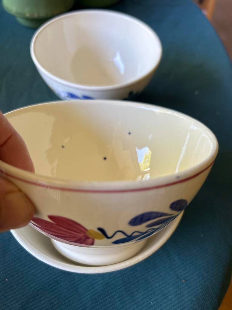 Set van 3 Maastrichtse Regout Kommetjes - Bloemmotief, Ophalen of Verzenden