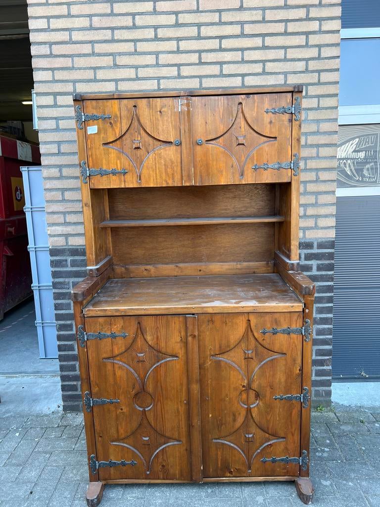 Rustiek spaans houten dressoir met uitschuifbaar blad, Ophalen