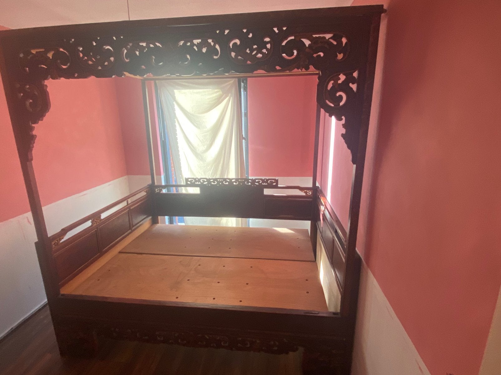 Antieke vintage hemel bed, Ophalen