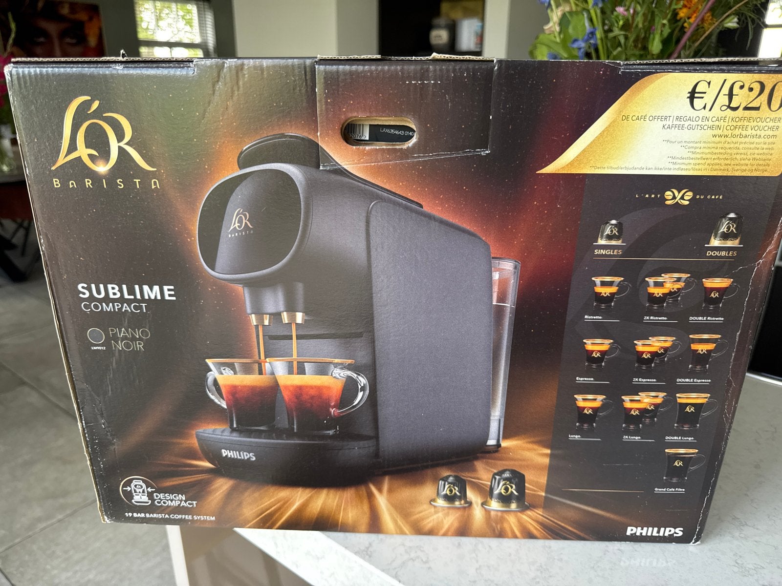 L'OR Barista Sublime Compact Piano Noir koffiemachine, Koffiepads en cups, Espresso apparaat, Nieuw, Ophalen of Verzenden