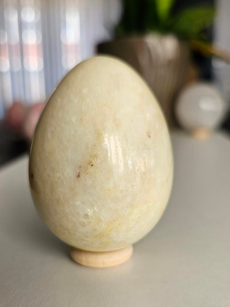 Ei Sculptuur van Alabast, Ophalen of Verzenden