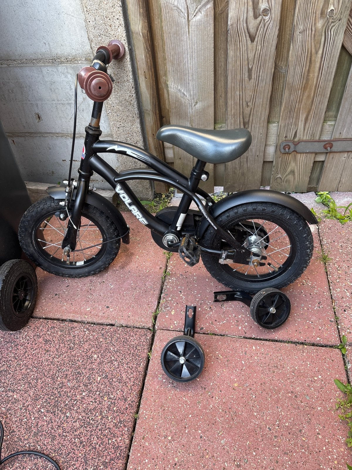 Volare kinderfiets 12 inch met zijwieltjes, Ophalen, Zijwieltjes, Gebruikt, Velgrem