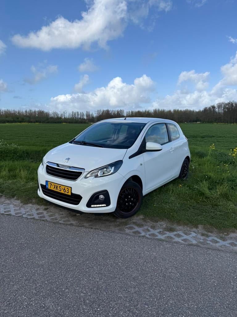Mooie Peugeot 108 1.0 12V E-vti 69PK 3DR 2014 Wit, Voorwielaandrijving, Stof, 4 stoelen, Wit