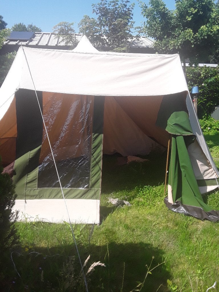 Esvo Piramide tent katoen 6 persoons safari, Ophalen, Gebruikt, Tot en met 6