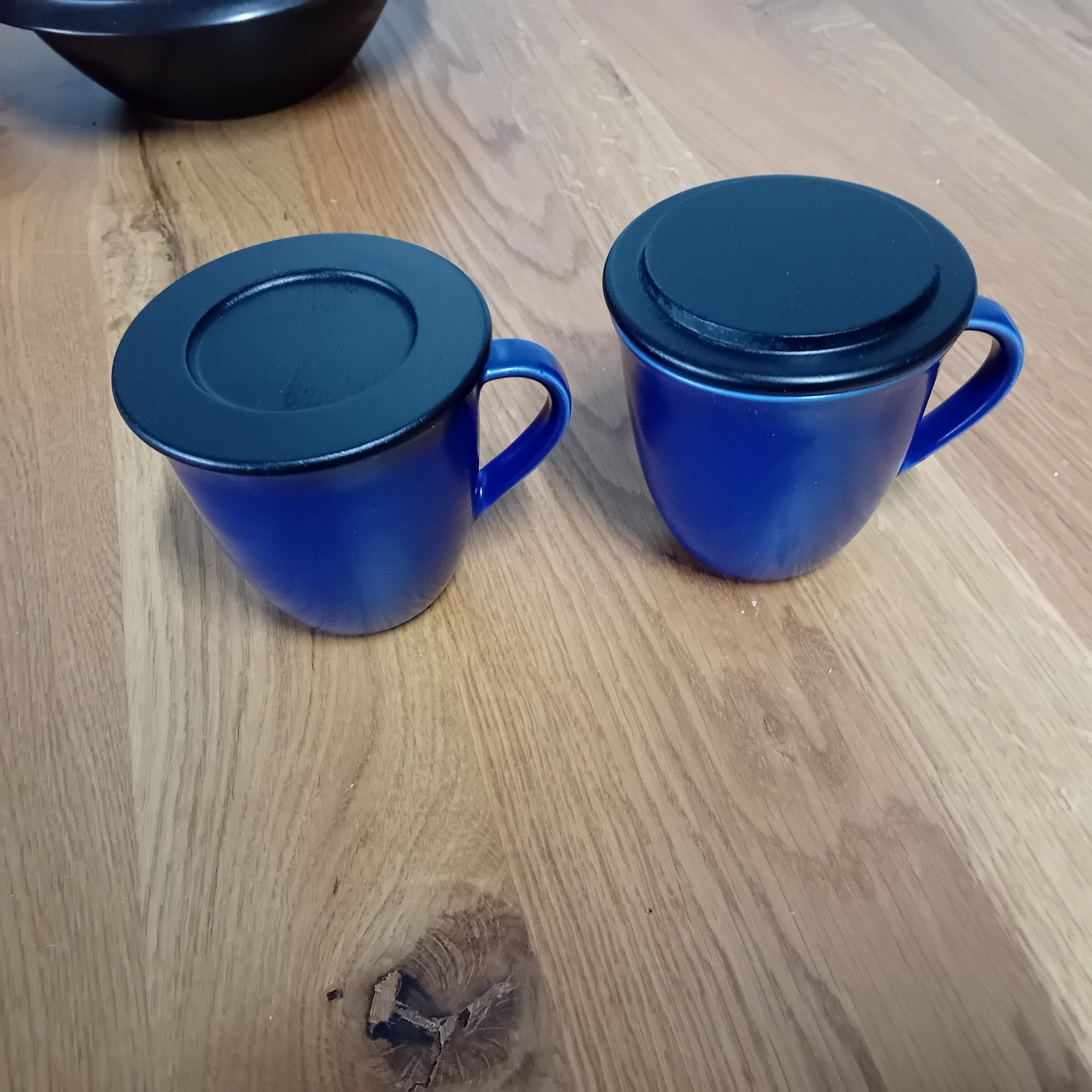 Nieuwe Höganäs Keramik mokken met deksel - Kobaltblauw, Overige merken, Verzenden, Keramiek, Nieuw