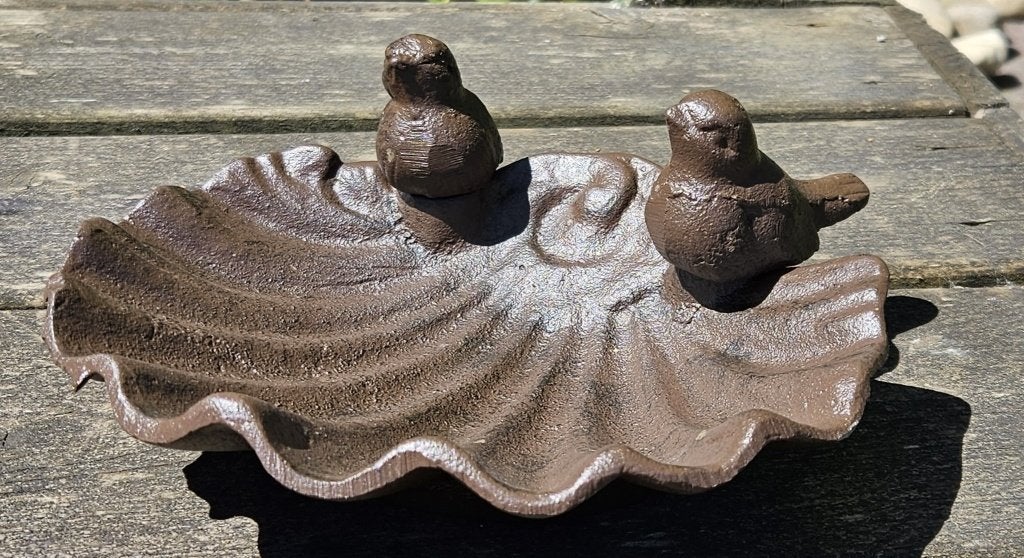 VOGELDRINKSCHAAL / DRINKSCHAAL / gietijzer, Tuin en Terras, Nieuw, Info@huisentuindecoratiemarie.nl, Huis en tuin decoratie marie