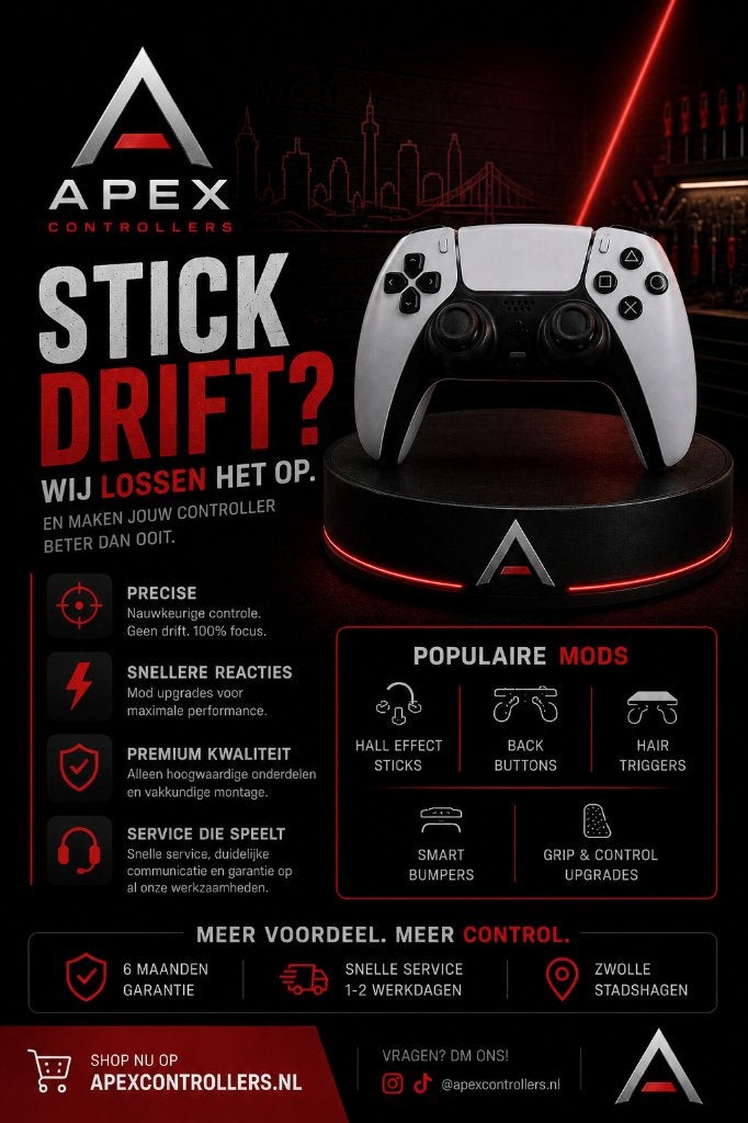 Zwolle PS5 Controller Stick Drift Reparatie & Mods, No cure no pay, Spelcomputers