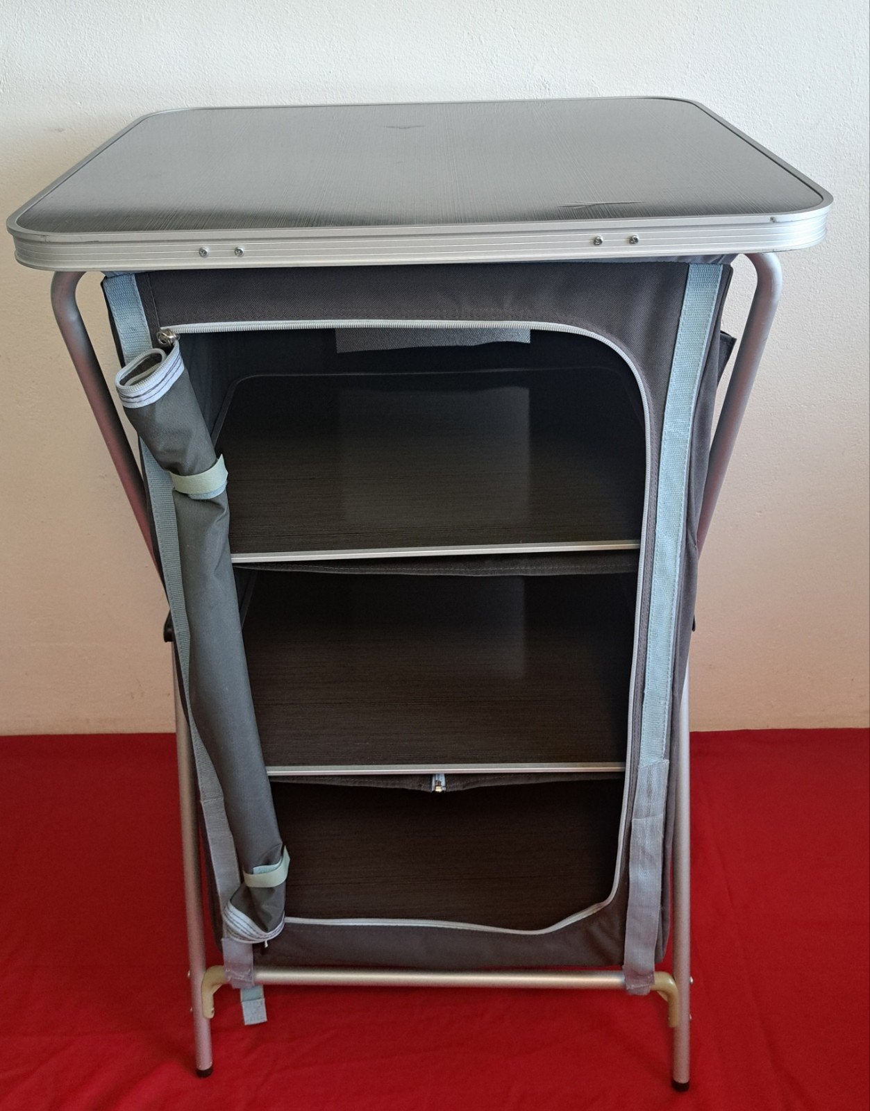 Walker Campingkast kampeer kastje met 3 planken Compleet opv, Ophalen of Verzenden, Gebruikt, Campingkast