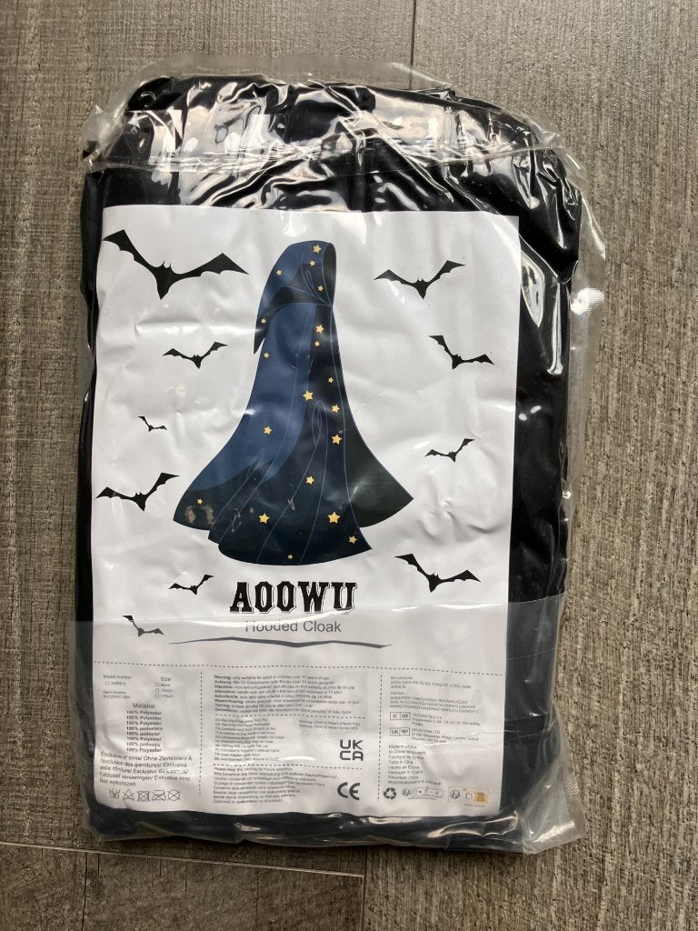 AOOWU Hooded Cloak (150 cm): NIEUW, Maat 52/54 (L), Nieuw, Ophalen of Verzenden, Halloween