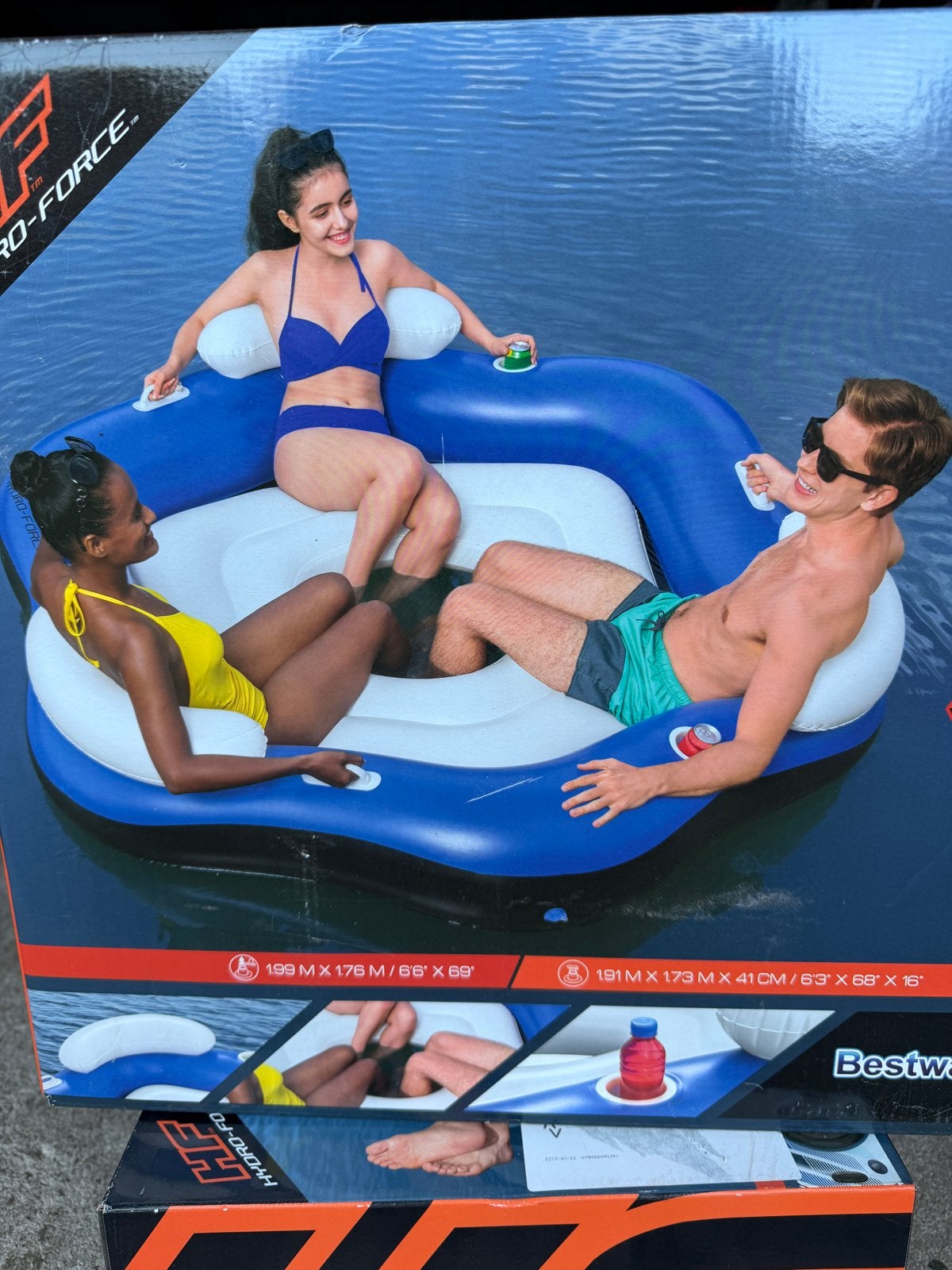 Bestway Hydro-Force Opblaasbaar Eiland voor 3 Personen, Ophalen of Verzenden, Nieuw