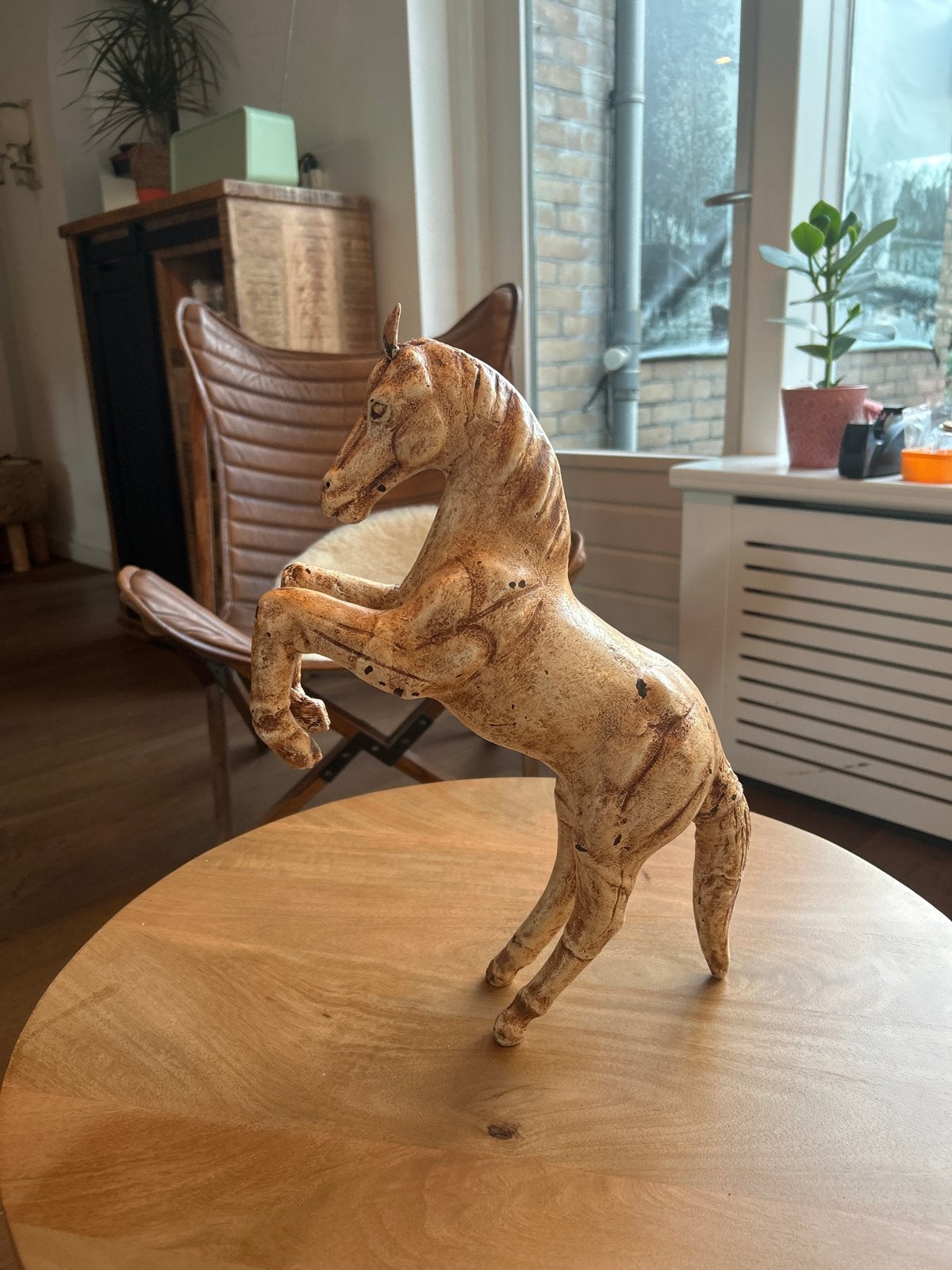 Decoratief paard beeldje van leer, Antiek en Kunst, Ophalen of Verzenden