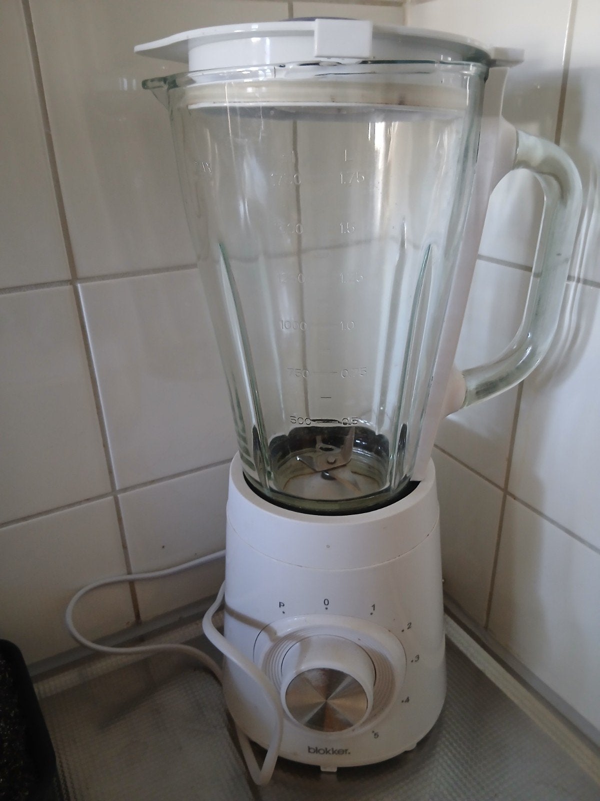Blokker Blender met glazen kan - Wit, Ophalen of Verzenden