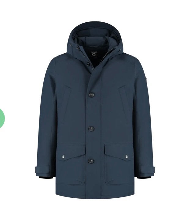 Travelin Parka-navy-maat L, Ophalen, Zo goed als nieuw, Maat 52/54 (L), Blauw