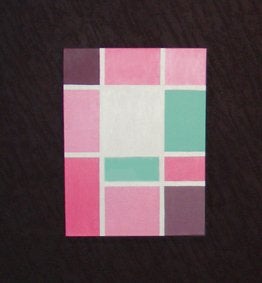 Schilderij Blokken Pastel kleuren Mondriaan Abstract, Ophalen of Verzenden