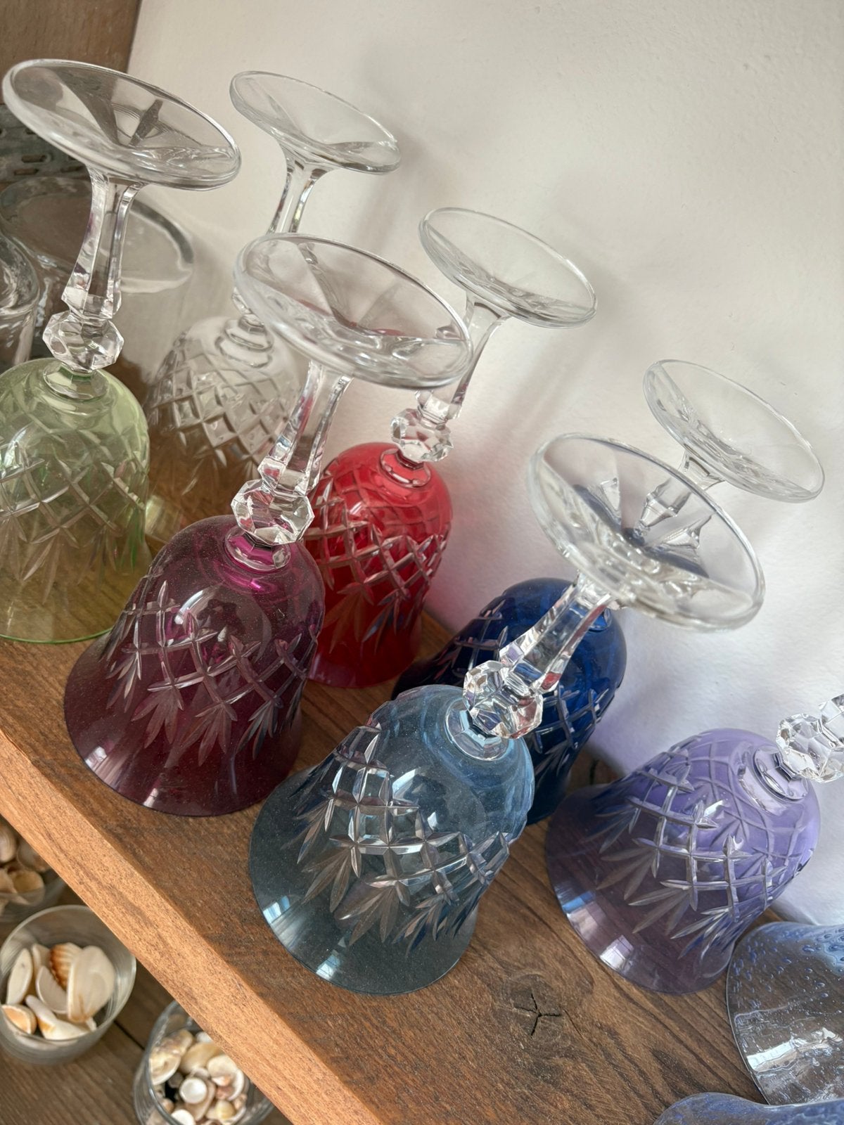 Wijnglazen 7, Glas, Ophalen, Nieuw, Met voet