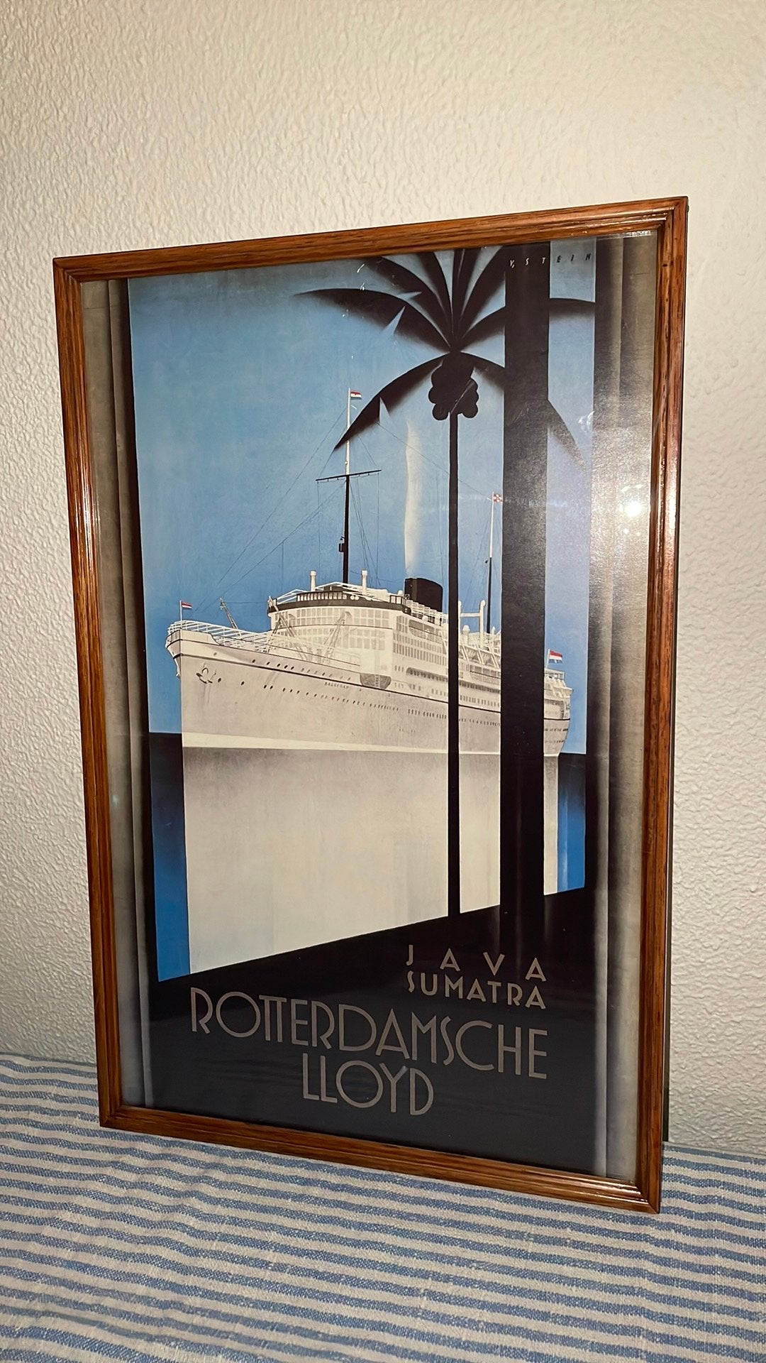 Vintage Rotterdam LLoyd klein poster, Ophalen of Verzenden