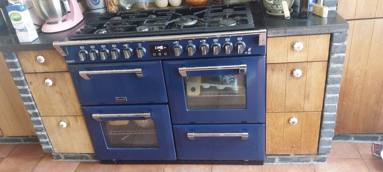 Stoves Richmond de Luxe gasfornuis 110 cm, 3 ovens, 7 pitten, Witgoed en Apparatuur, Fornuizen, Ophalen, Gebruikt, 60 cm of meer