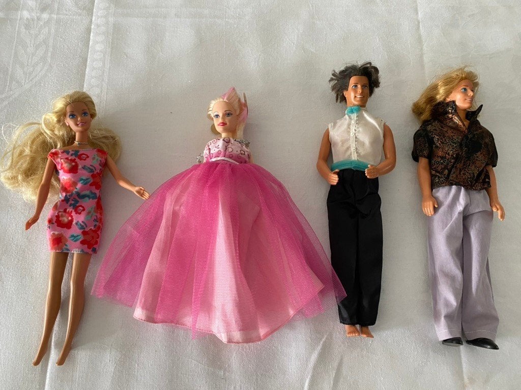 popjes Mattel inc 4 stuks 30 cm hoog, Ophalen of Verzenden, Gebruikt, Overige typen