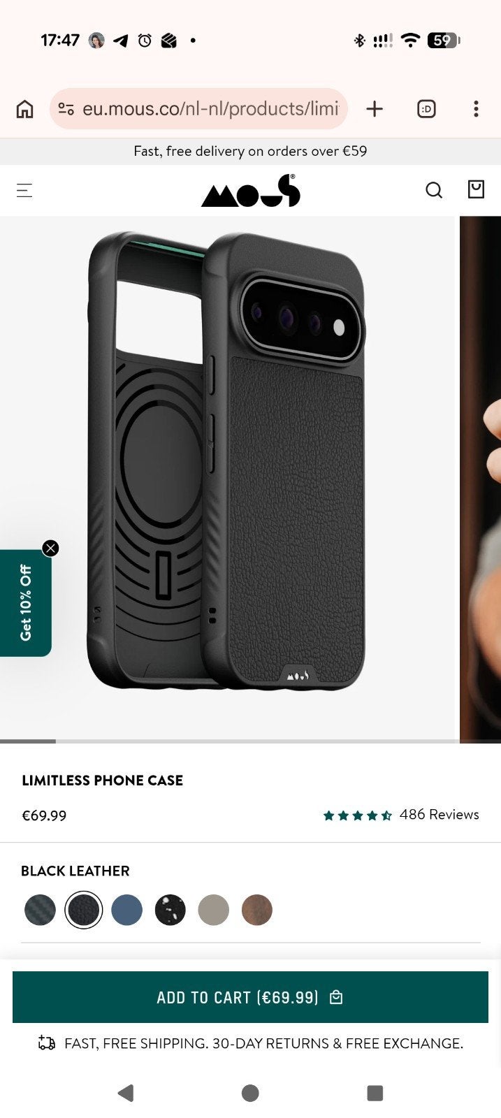 Foto 4 van Mous Limitless 5.0 Google Pixel 9/9 Pro hoesje