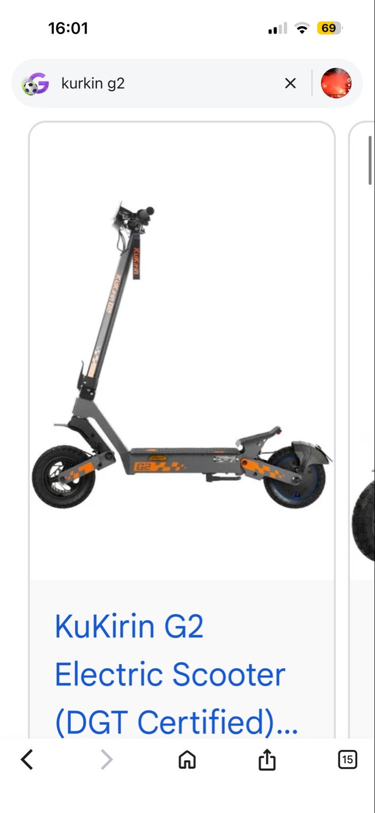 KuKirin G2 Elektrische Scooter - DGT Gecertificeerd, Fietsen en Brommers, Steps, Ophalen of Verzenden, Zo goed als nieuw, Elektrische step (E-scooter)