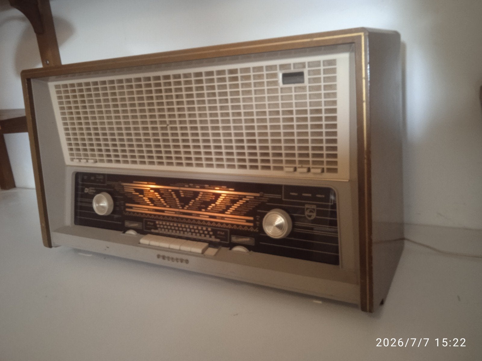 Werkende Philips B6X92A buizenradio 1959, Ophalen