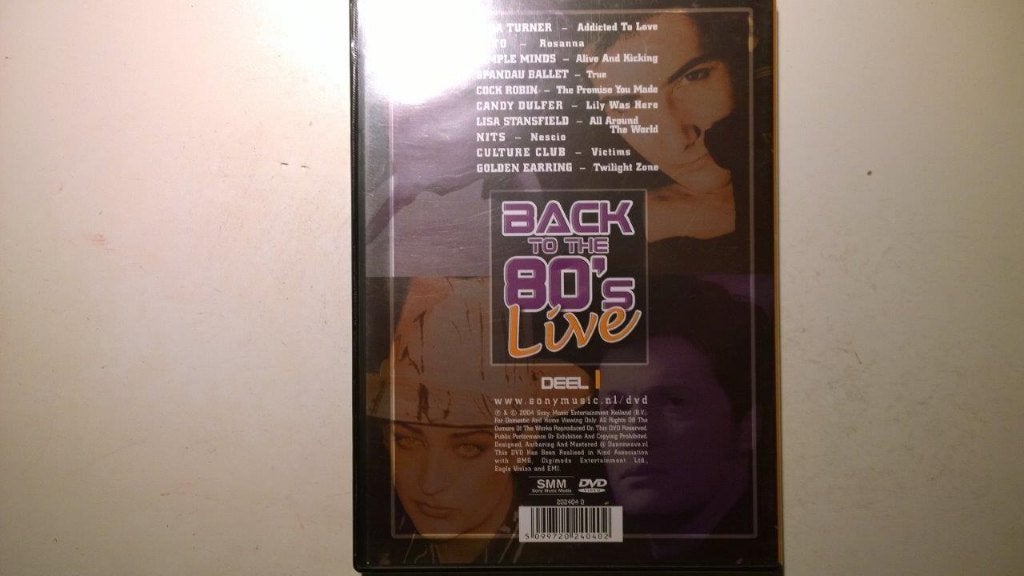 Back To The 80's Live Deel 1 (DVD), Alle leeftijden, Ophalen of Verzenden, Zo goed als nieuw, Verzameling