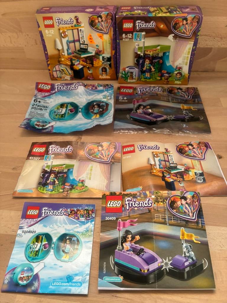 Lego friends 41327 5004920 30409 41341 slaapkamer met doos, Ophalen of Verzenden, Gebruikt, Lego