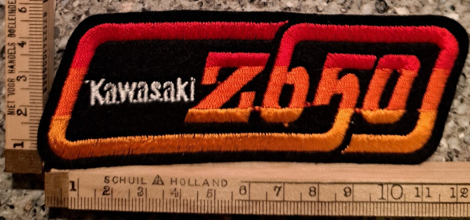 vintage geborduurde patch opnaai-embleem Kawasaki Z650 motor, Verzamelen, Ophalen of Verzenden, Zo goed als nieuw, Motoren