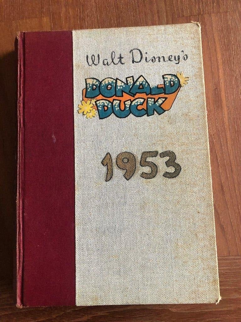 Donald Duck 1953 in originele band.De nummers 4, 5, 7, 8, 9, Antiek en Kunst, Verzenden, Walt Disney