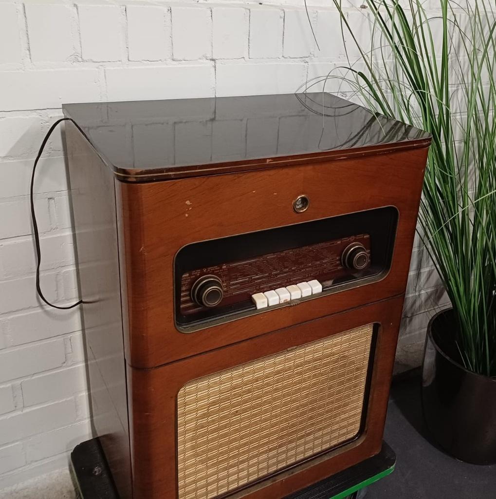 Vintage Philips grammofoon radiospeler, Antiek en Kunst, Antiek | Tv's en Audio, Ophalen