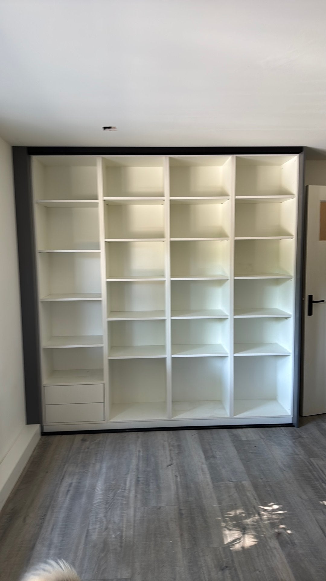 Inbouw kast met 3 schuifdeuren, Ophalen, Zo goed als nieuw, 25 tot 50 cm, 200 cm of meer