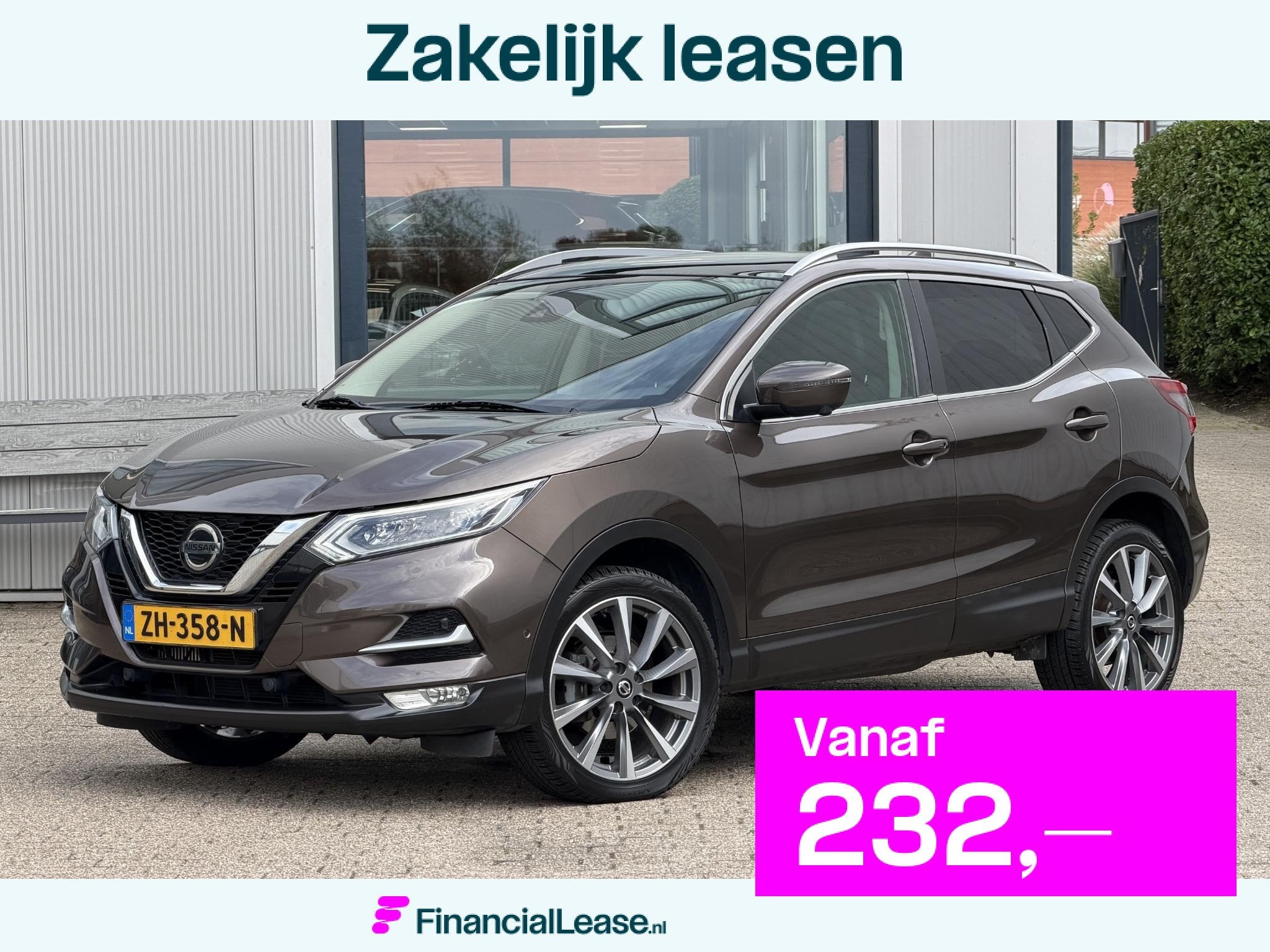 Nissan Qashqai 1.2 Tekna | Nieuwe Distributie/19-inch/Stoel-, Voorwielaandrijving, Gebruikt, 4 cilinders, Bruin