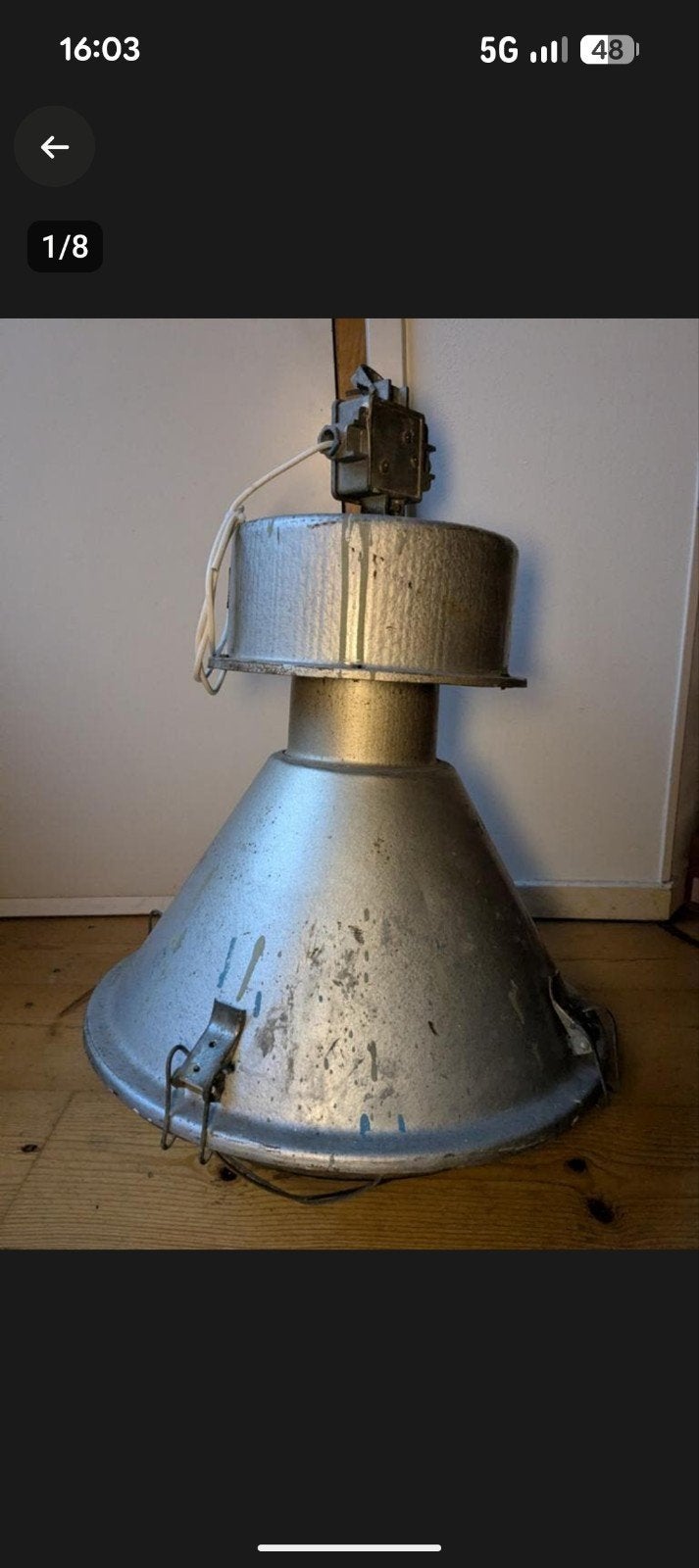 authentieke industriële fabriekslamp ORP 400 E,vintage/retro, Ophalen