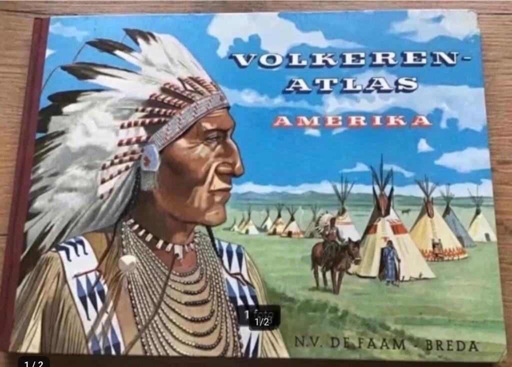 Compleet plaatjesalbum volkeren-atlas Amerika, Ophalen of Verzenden, Gelezen, Plaatjesalbum