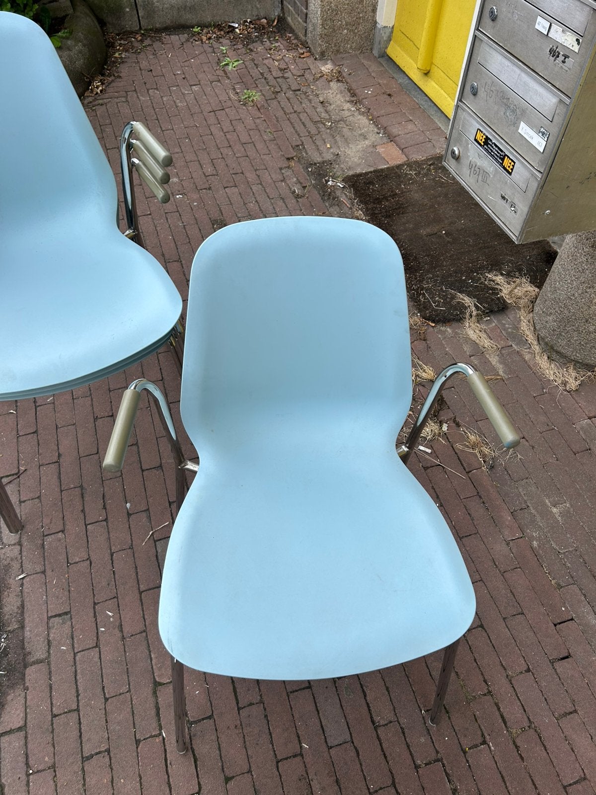 IKEA LEIFERNE stoel 4 stuks, Ophalen of Verzenden, Zo goed als nieuw, Kunststof