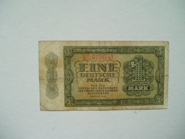1323. Oost Duitsland, 1 deutsche mark 1948., Verzenden, Duitsland, Los biljet