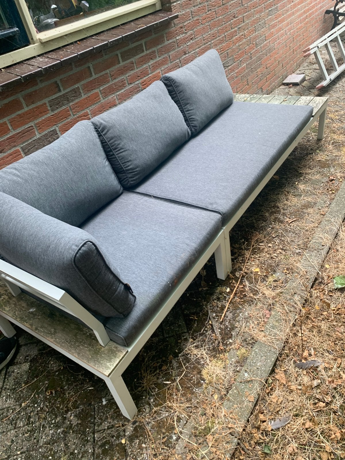 Loungeset loungebank, Tuin en Terras, Ophalen, Gebruikt, 3 zitplaatsen, Loungeset