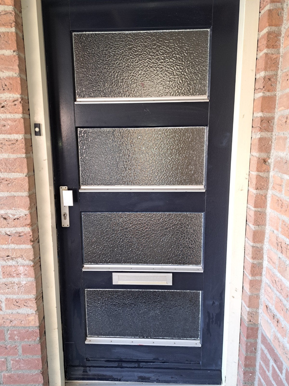 Massief houten buitendeur met éénpuntssluiting, Doe-het-zelf en Verbouw, Deuren en Horren, Ophalen, Gebruikt, 80 tot 100 cm, Buitendeur
