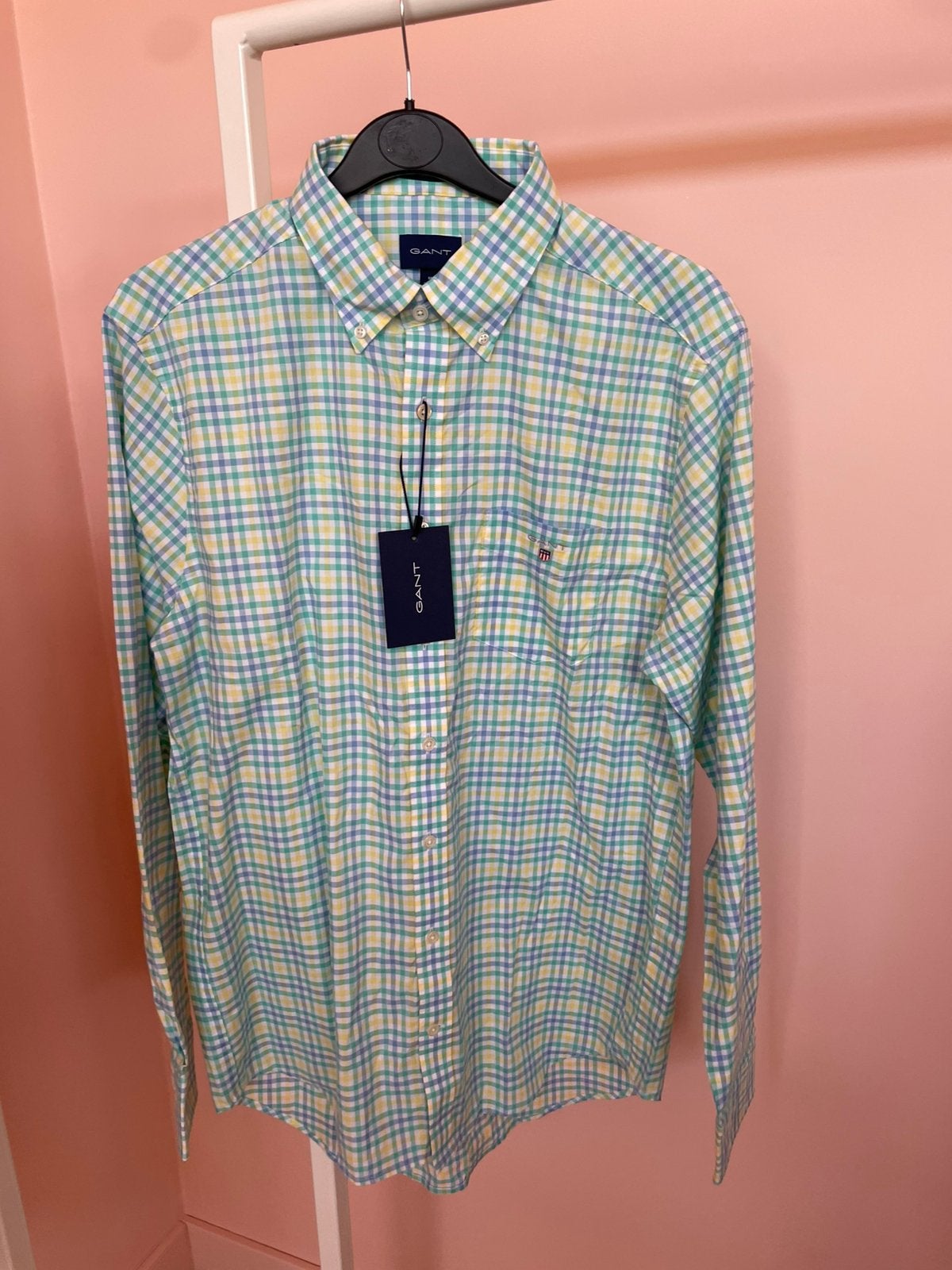 Gant hele mooie nette blouse maat m, Blauw, Ophalen of Verzenden, Zo goed als nieuw, Halswijdte 41/42 (L)