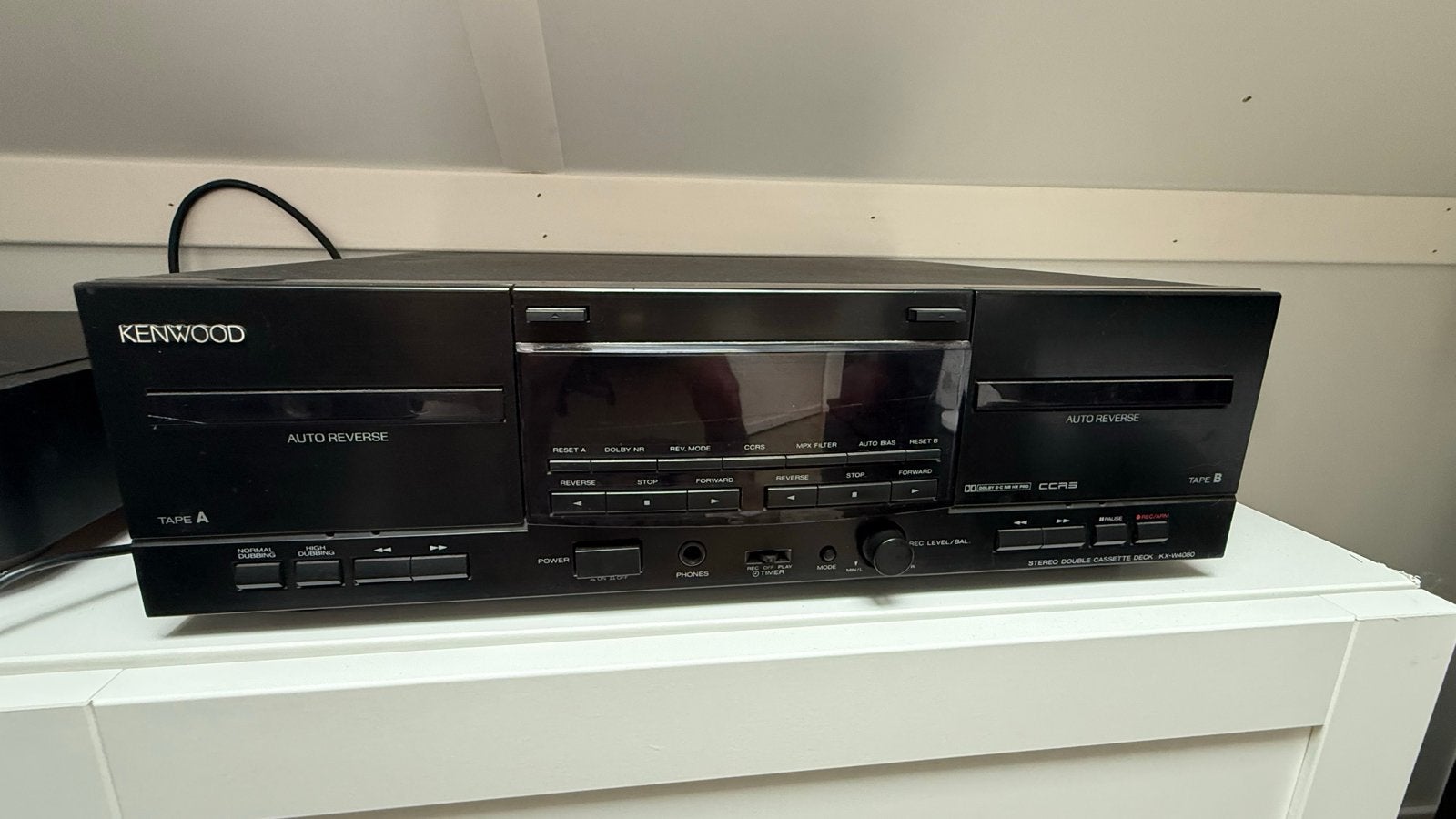 Kenwood Dubbel Cassettedeck KX-W4040 met Auto-Reverse, Ophalen of Verzenden, Dubbel, Kenwood, Auto-reverse