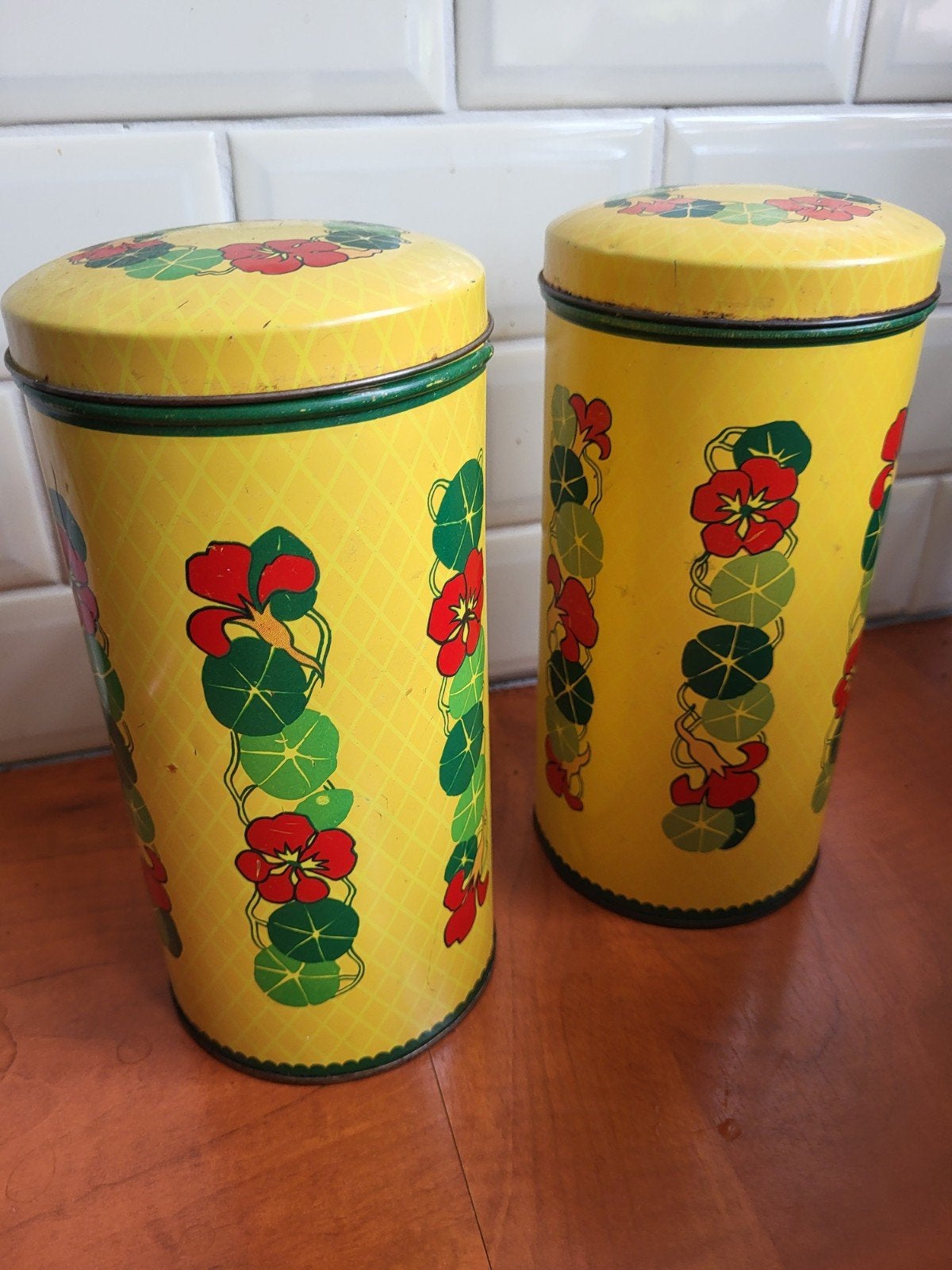Vintage Verkade blikken - Oost-Indische kers (set van 2), Antiek en Kunst, Ophalen of Verzenden