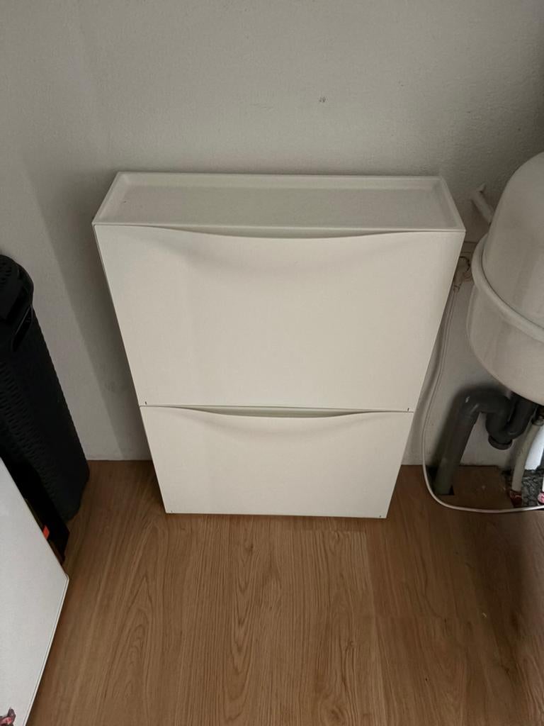 IKEA schoenenkast met 2 vakken, wit, Ophalen, Gebruikt