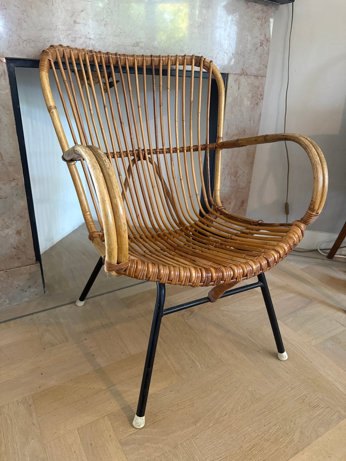 Vintage rotan stoel, Ophalen