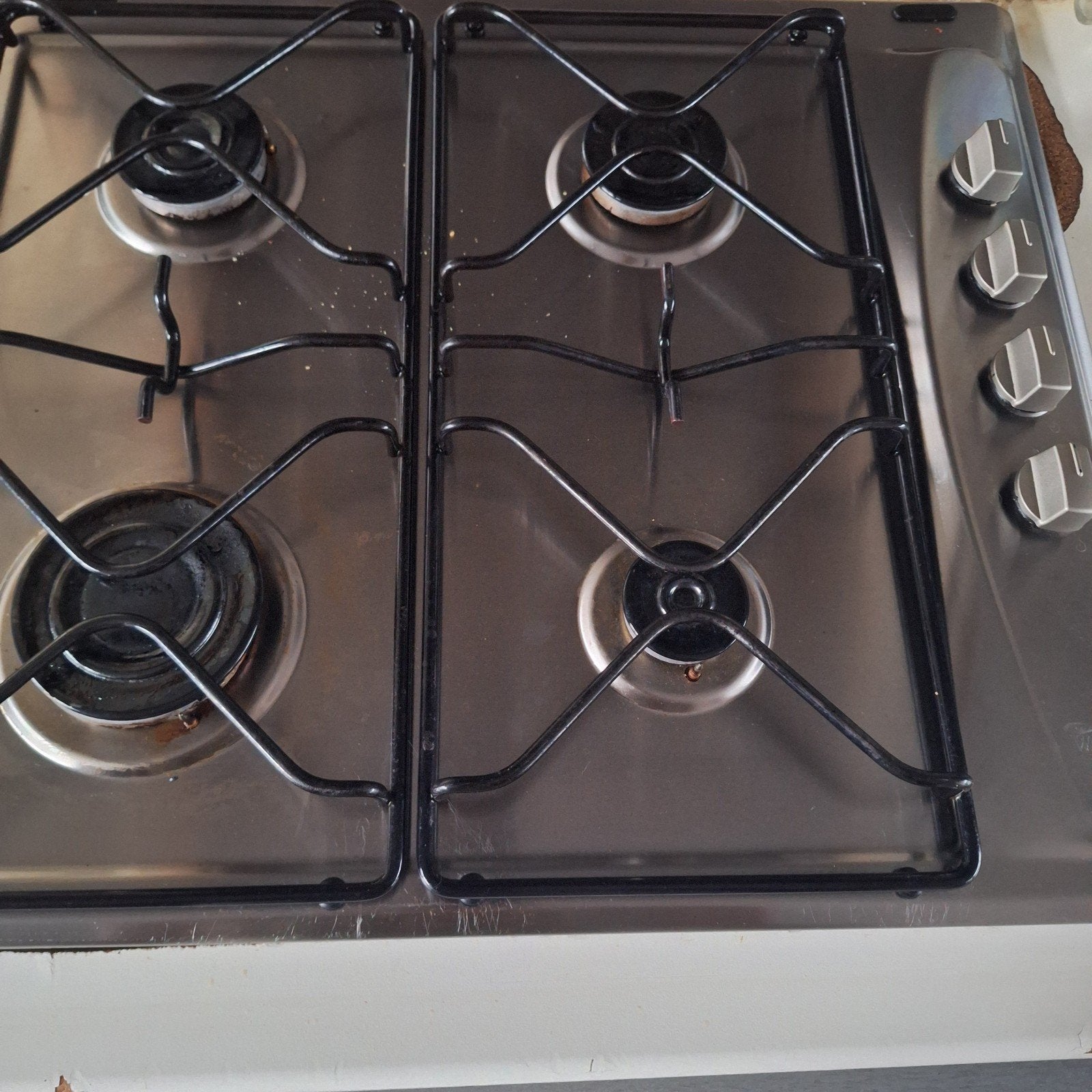 gasstel, Ophalen, Minder dan 85 cm, 4 kookzones, Gas