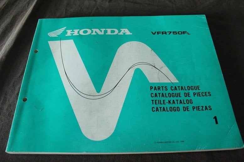 Honda VFR750F 1989 motorcycle parts catalogue VFR750 F, Ophalen of Verzenden, Honda